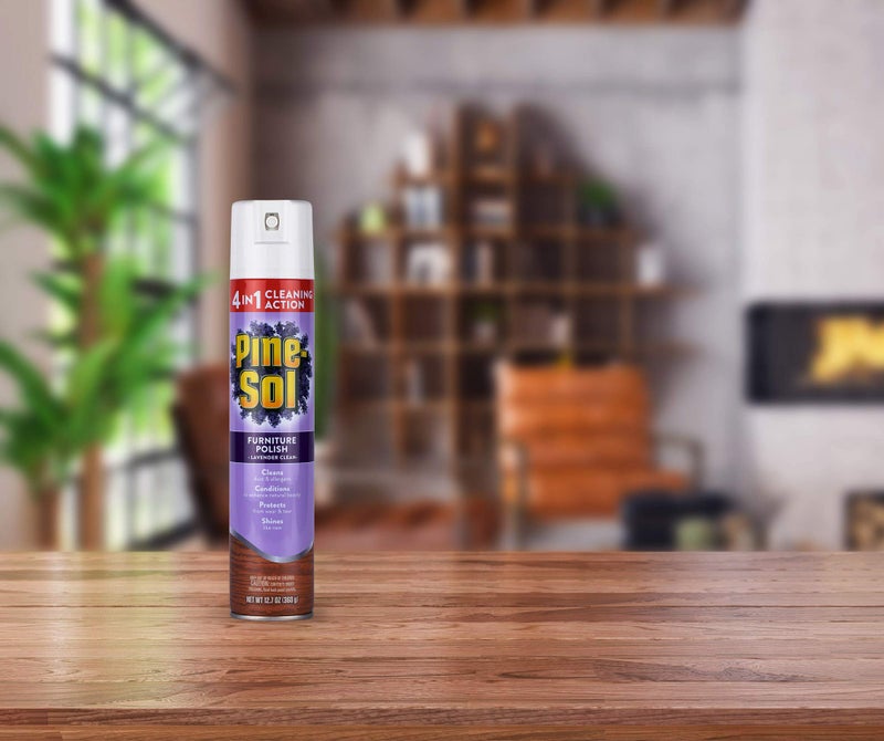 Pine Sol Pine-Sol Furniture Polish Aerosol, Lavender Scent - Wood Furniture Polish Spray Gives You A Powerful Clean You Can Trust - 12.7 Ounce - Image 5